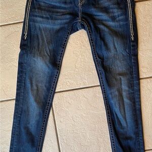 Rock Revival Jeans Womens Size 26 Flo Skinny Stretch Denim Embroidered Pockets